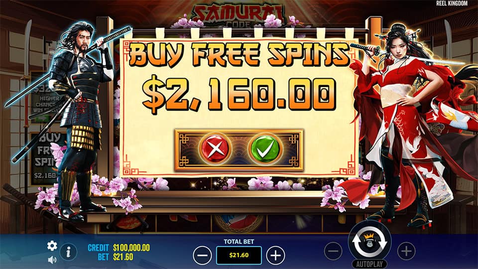 Samurai Code slot bonus buy