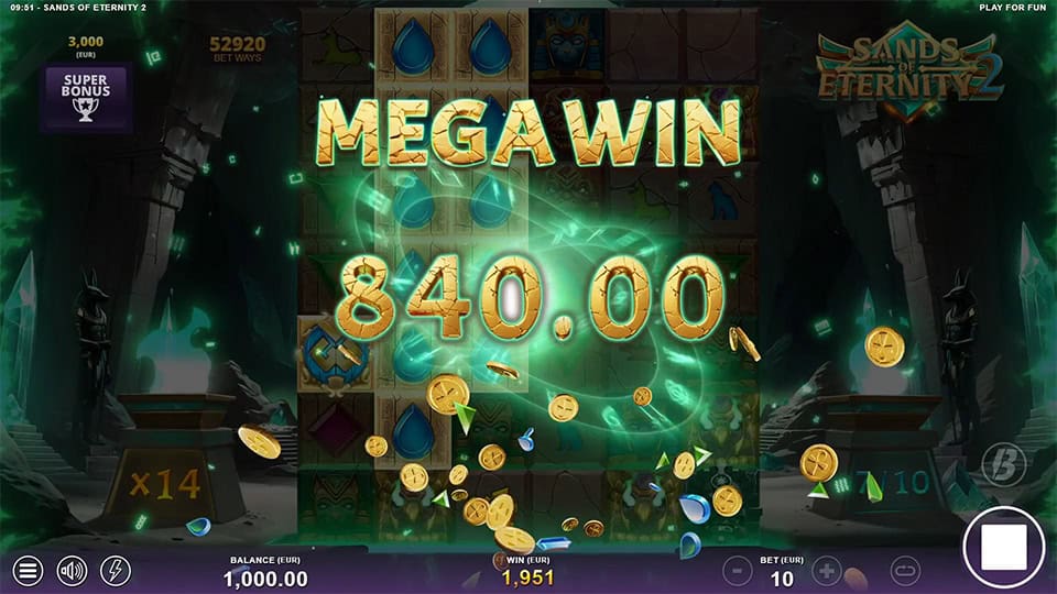 Sands of Eternity 2 slot big win