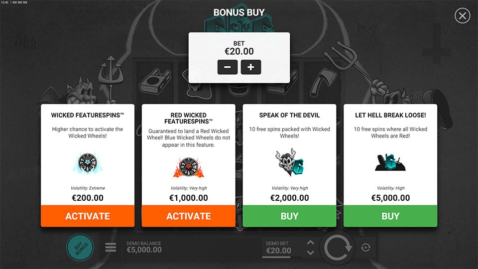 SixSixSix slot bonus buy