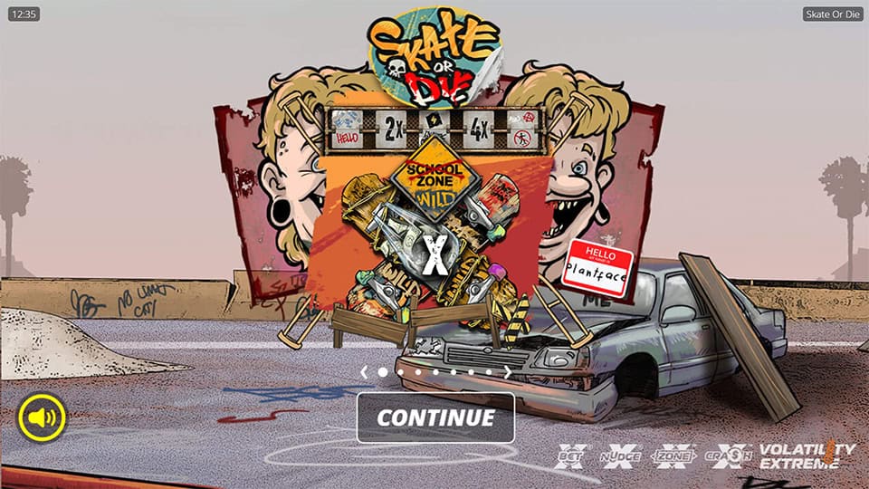 Skate or Die slot features