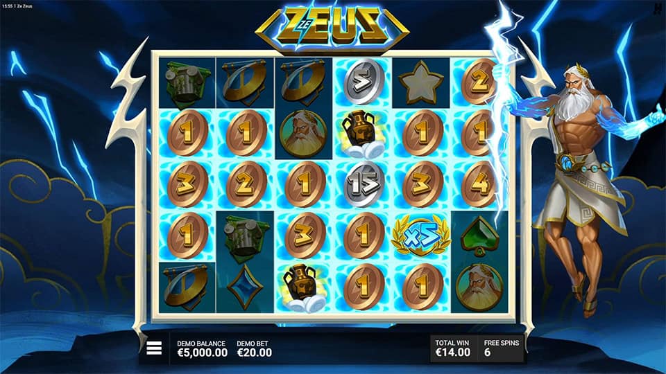 Ze Zeus slot feature multiplier