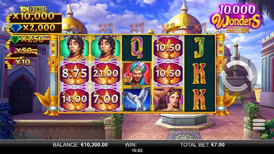 10000 Wonders MultiMax slot free spins