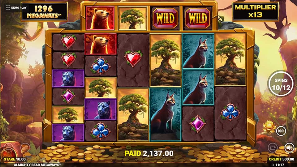 Almighty Bear Megaways slot feature mystery symbol