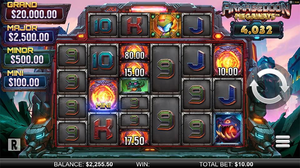 Armageddon Megaways slot feature jackpot symbol