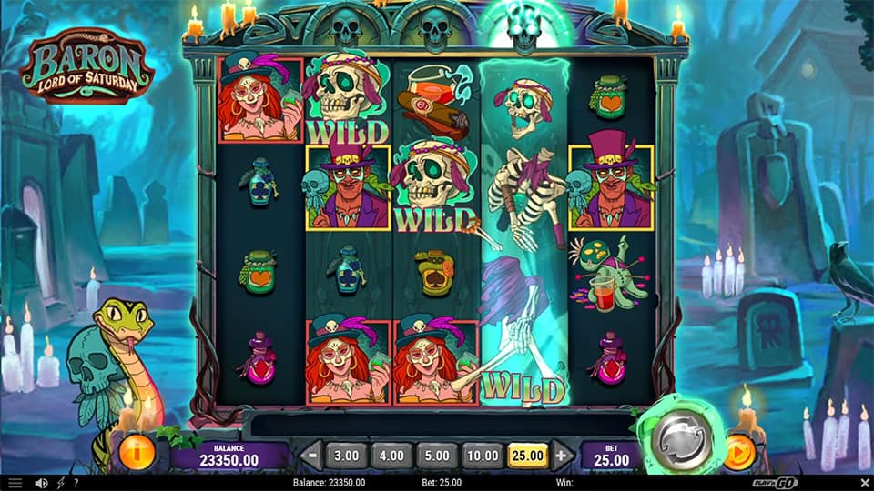 Baron Lord of Saturday slot feature expanding wild