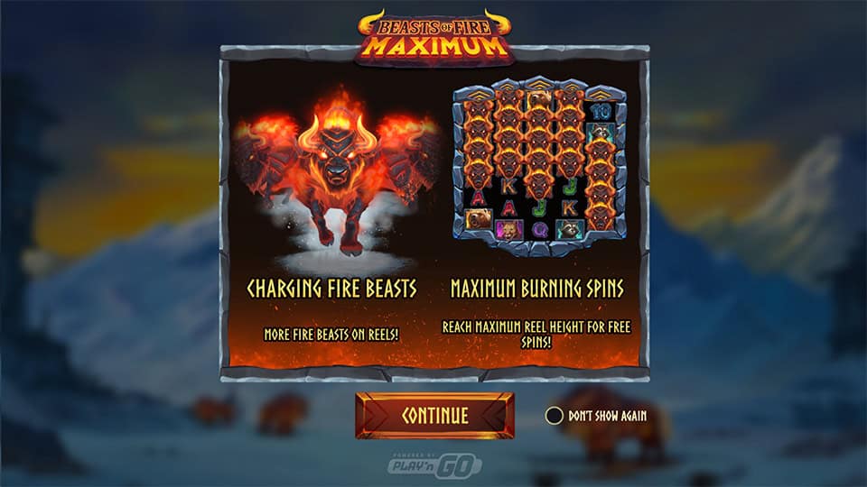 Beasts of Fire Maximum slot features