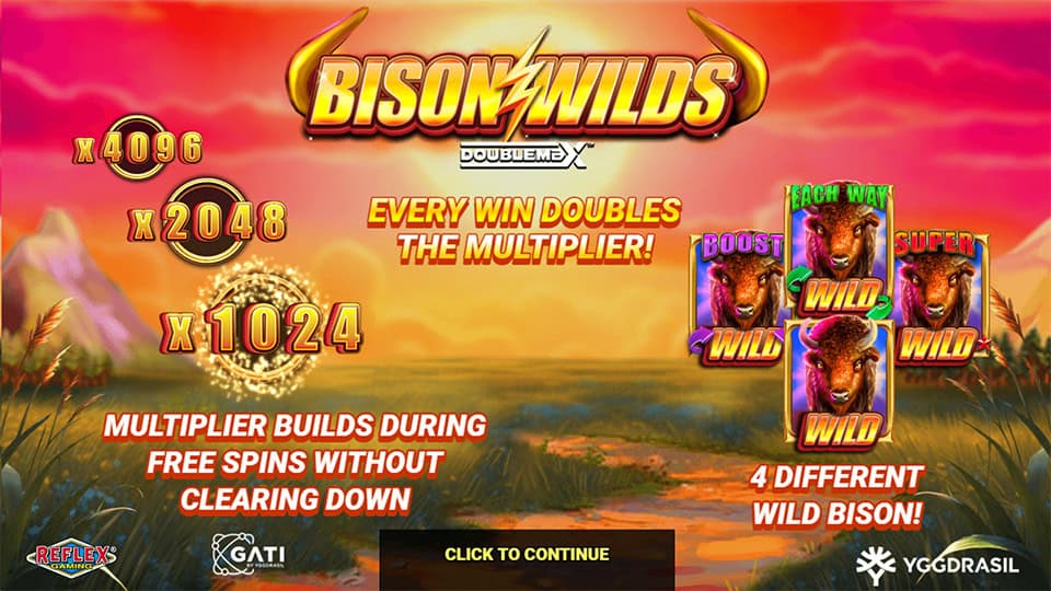 Bison Wilds DoubleMax slot features