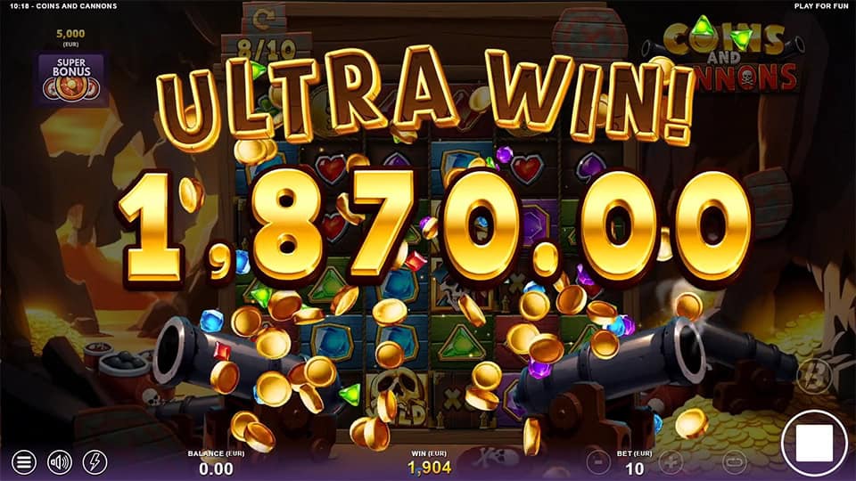 Coins and Cannons slot big win