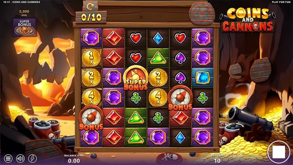 Coins and Cannons slot free spins