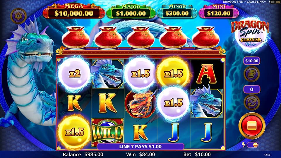 Dragon Spin CrossLink Water slot free spins