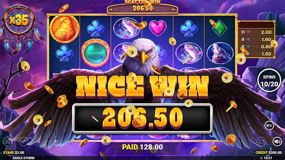 Eagle Storm slot big win