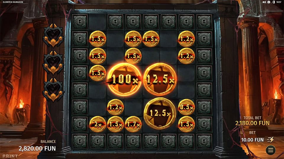 Eldritch Dungeon slot feature prize symbol