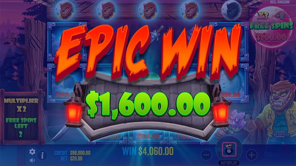 Fangtastic Freespins slot big win