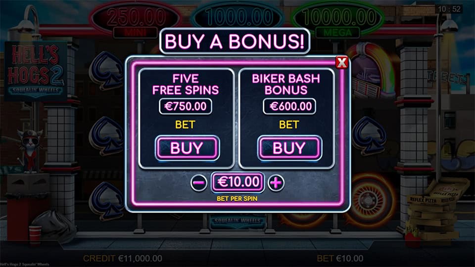 Hells Hogs 2 Squealin Wheels slot bonus buy