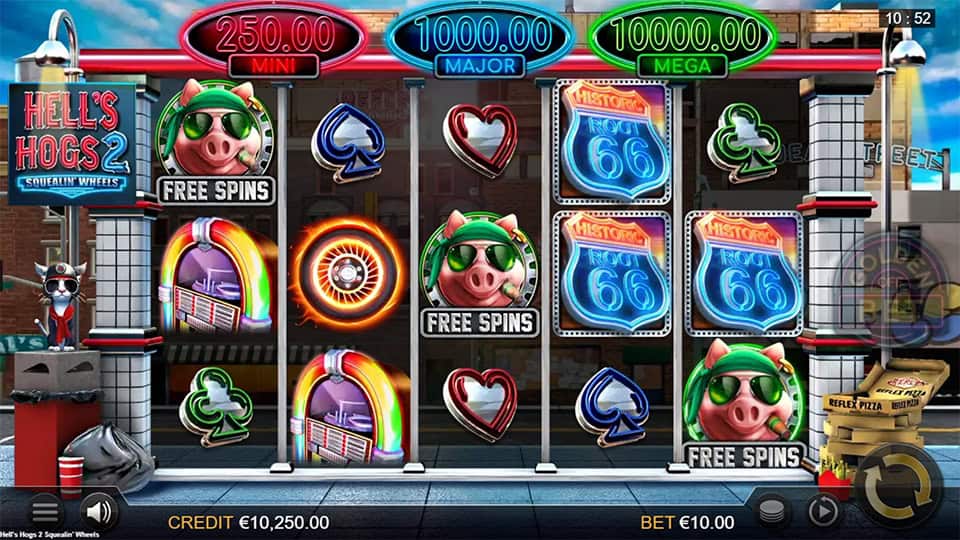 Hells Hogs 2 Squealin Wheels slot free spins