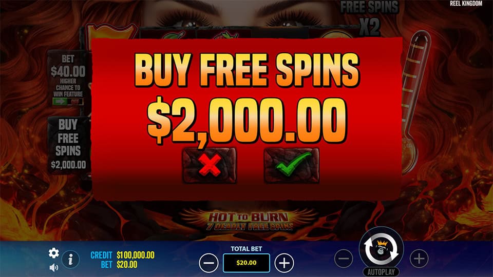 Hot to Burn 7 Deadly Free Spins slot bonus buy