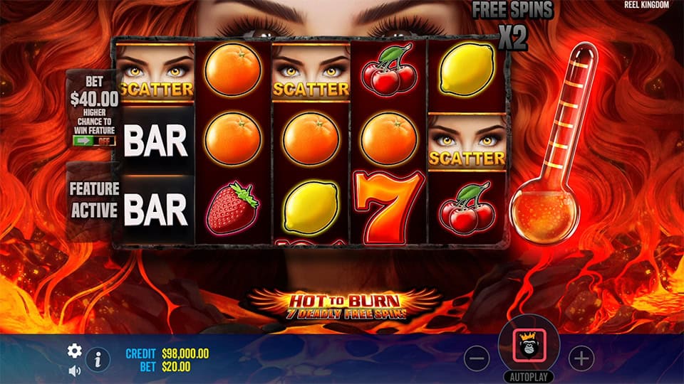 Hot to Burn 7 Deadly Free Spins slot free spins