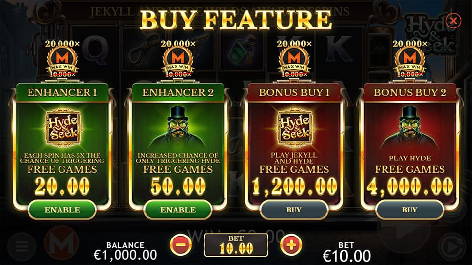 Hyde and Seek slot bonus buy