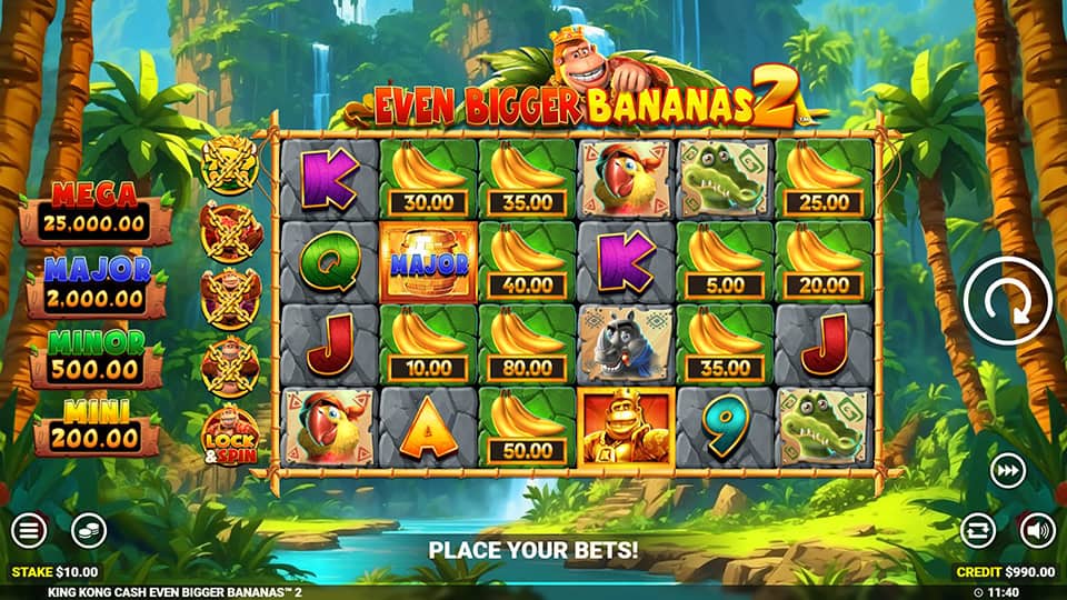 King Kong Cash Even Bigger Bananas 2 slot feature jackpot