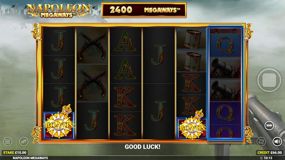 Napoleon Megaways slot free spins