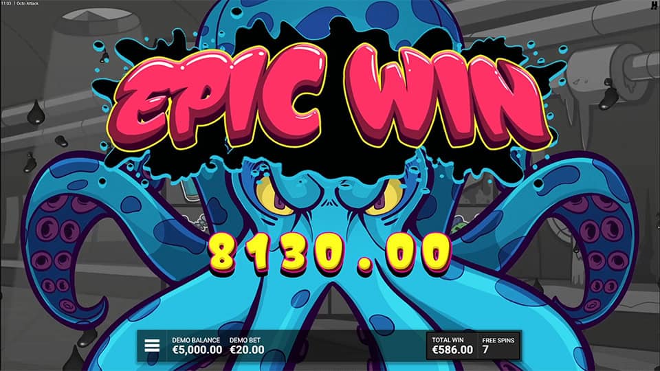 Octo Attack slot big win