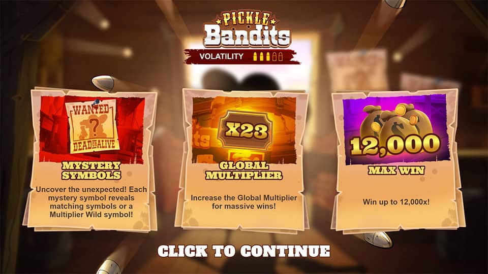 Pickle Bandits slot features