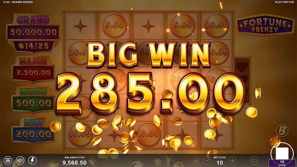 Raging Riches slot big win