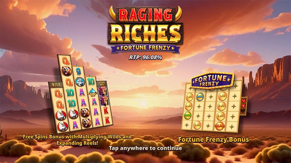 Raging Riches slot features