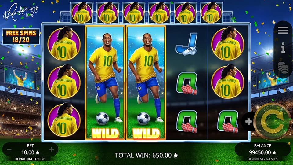 Ronaldinho Spins slot feature expanding wild