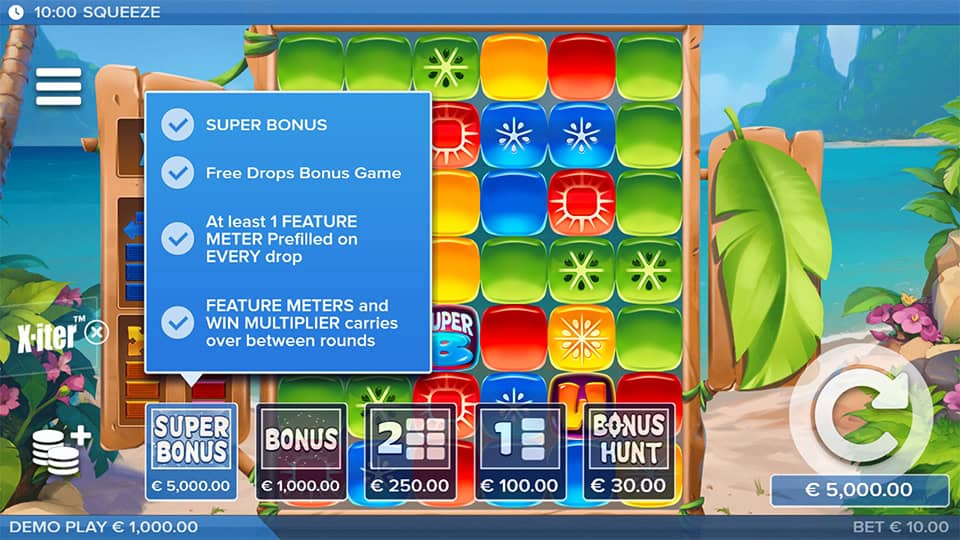 Squeeze slot bonus buy