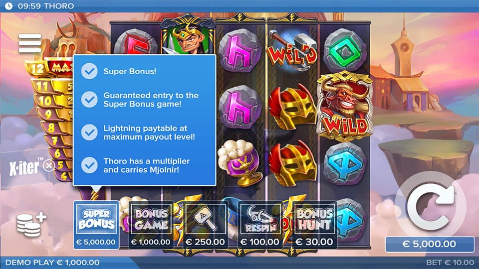 Thoro slot bonus buy