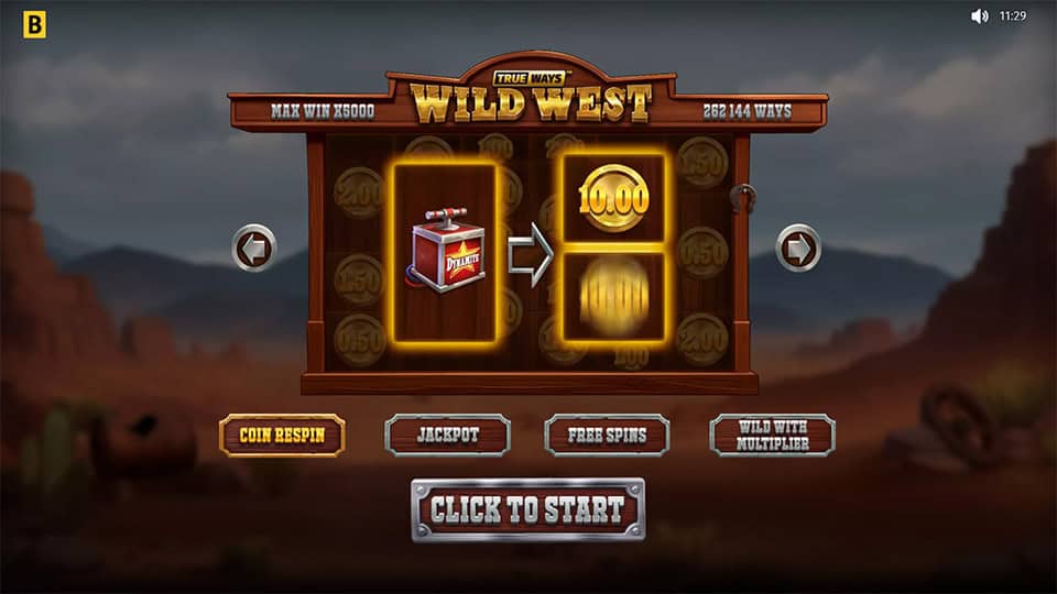 Wild West Trueways slot features