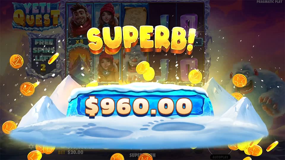 Yeti Quest slot big win