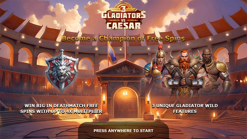 3 Gladiators VS Caesar slot features