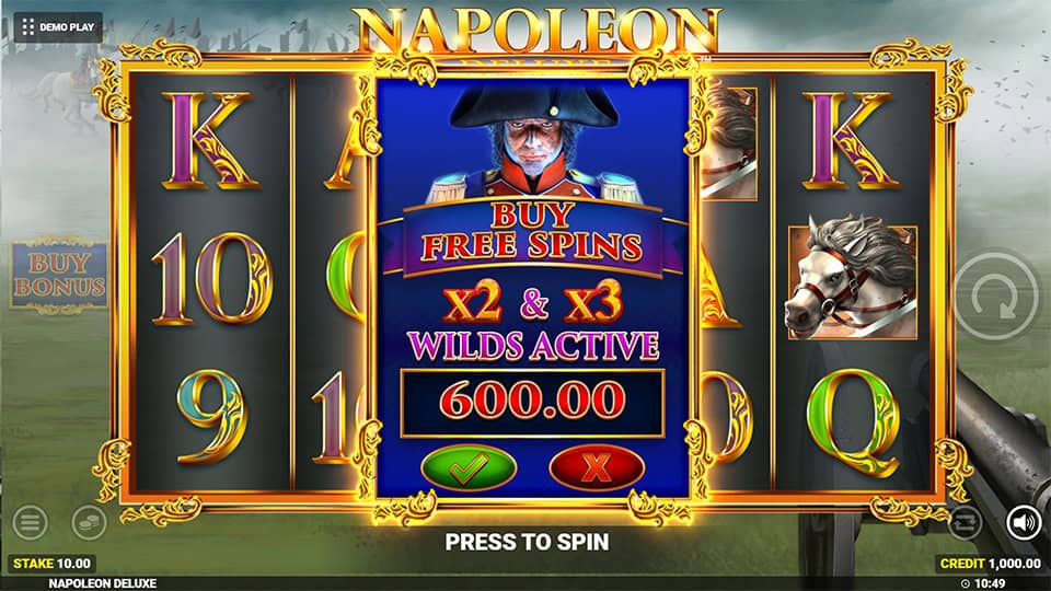 Napoleon Deluxe slot bonus buy