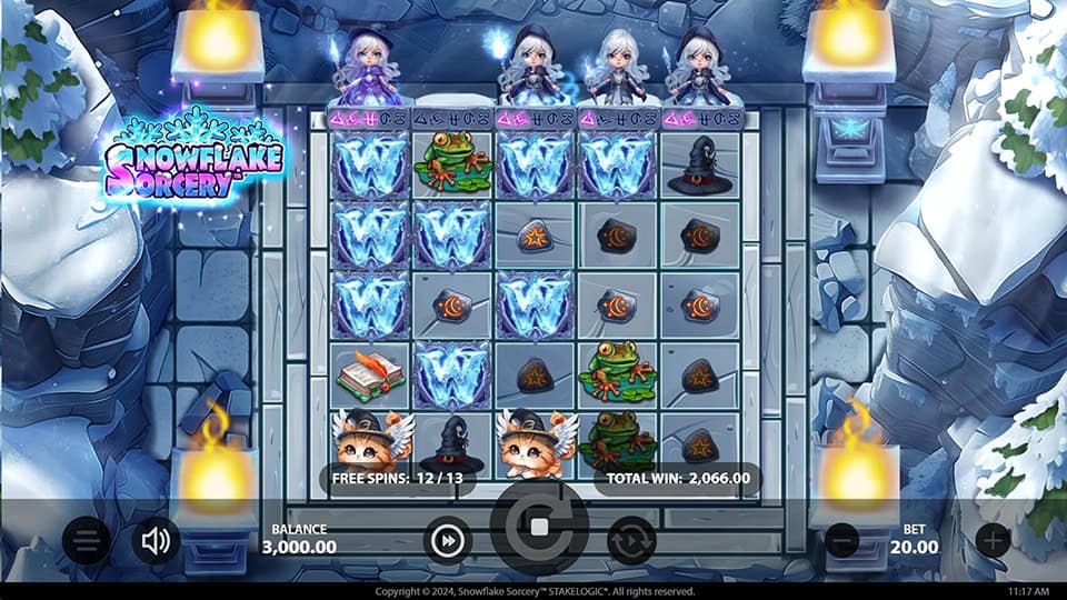 Snowflake Sorcery slot feature wild symbol