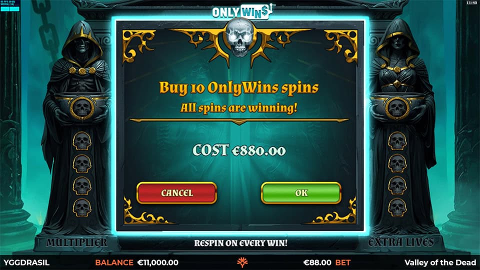 Valley of the Dead slot bonus buy