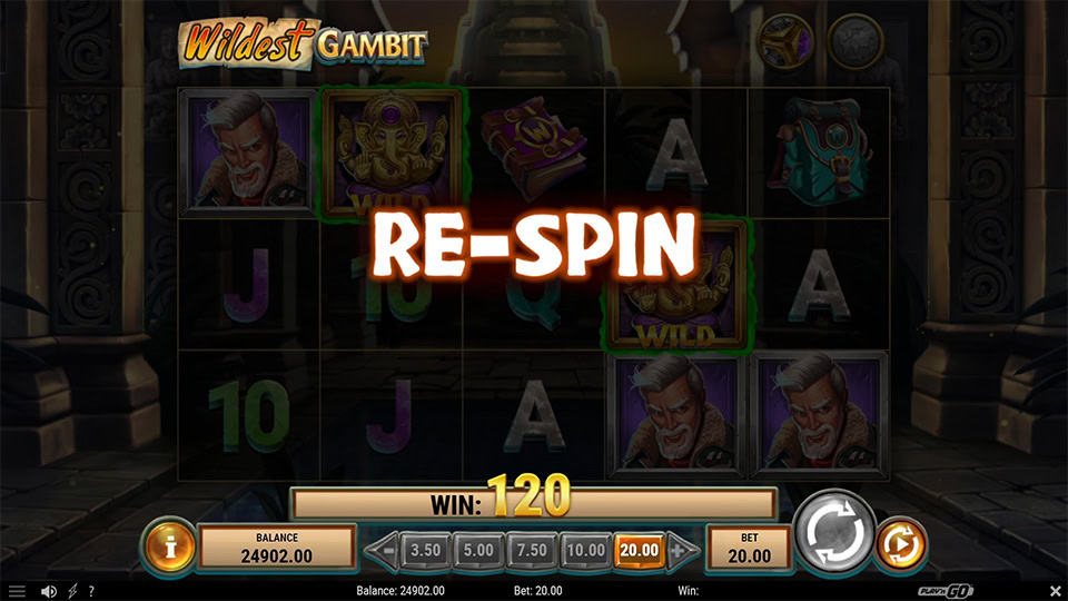 Wildest Gambit slot feature respin