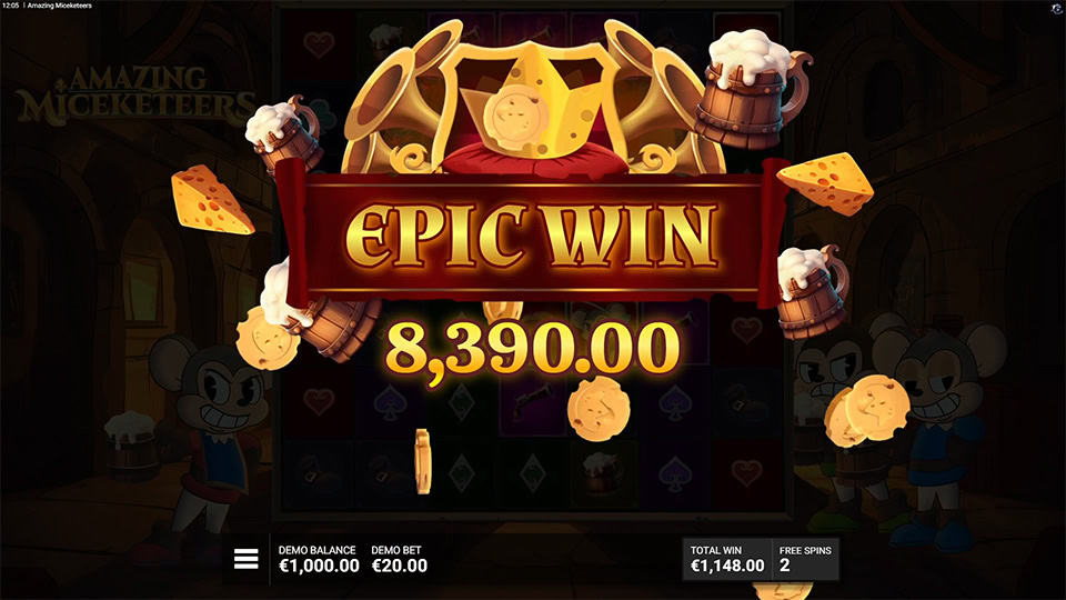 Amazing Miceketeers slot big win