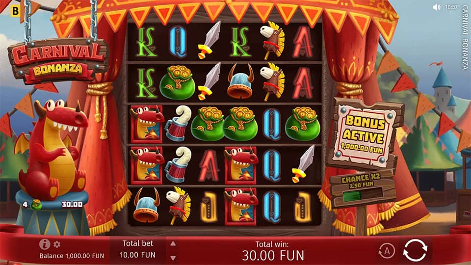 Carnival Bonanza slot free spins