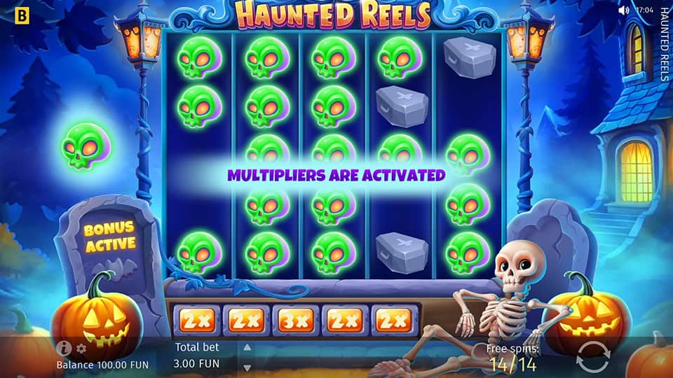 Haunted Reels slot feature multipliers