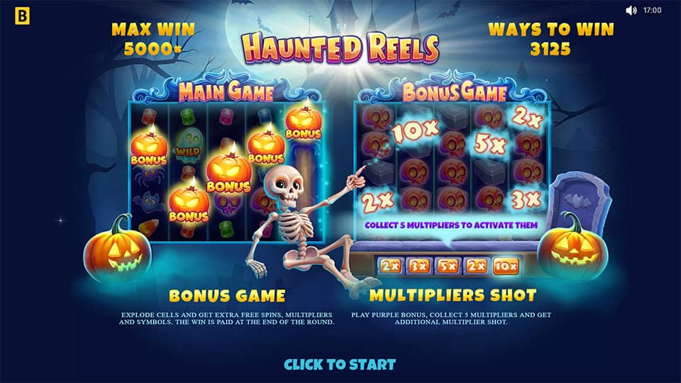 Haunted Reels slot features