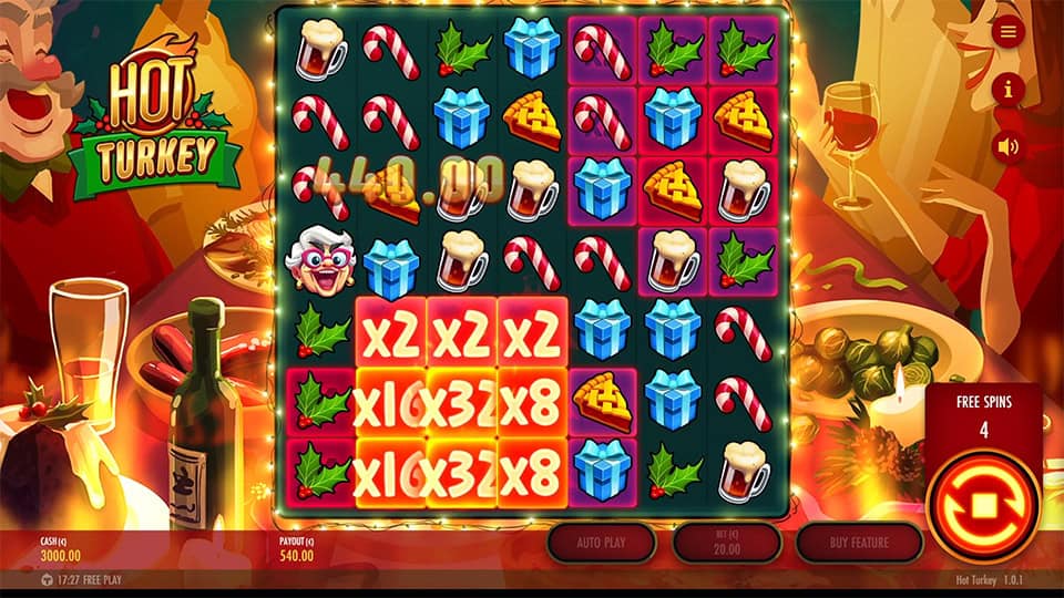 Hot Turkey slot feature sticky multiplier