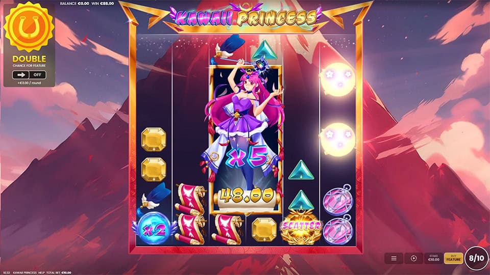 Kawaii Princess slot feature wild scrolls