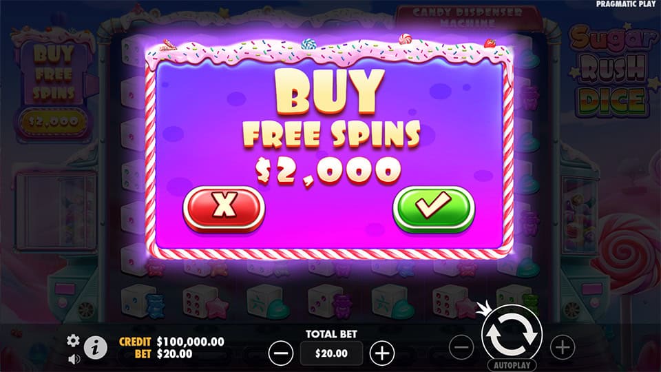 Sugar Rush Dice slot bonus buy