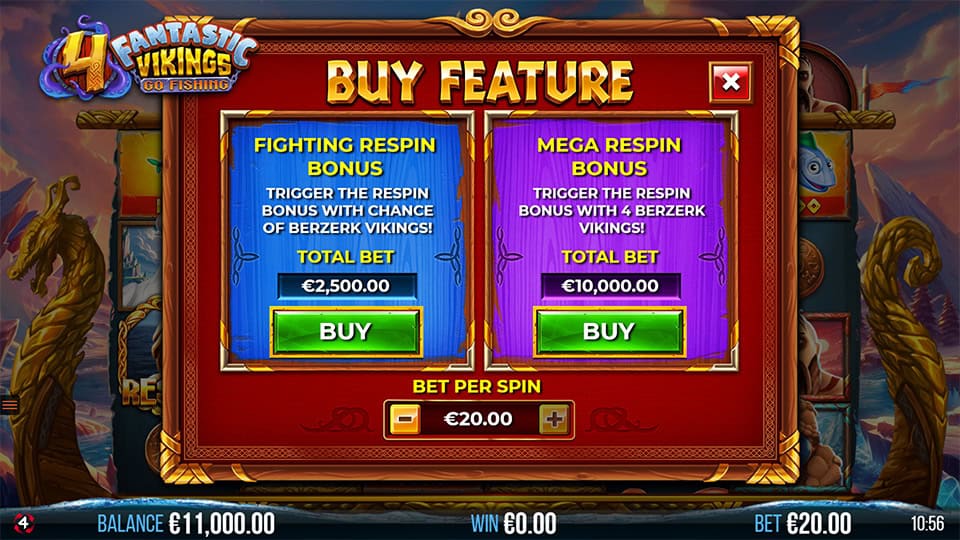 4 Fantastic Vikings Go Fishing slot bonus buy