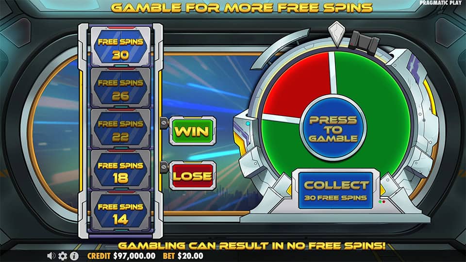 Anime Mecha Megaways slot feature gamble wheel