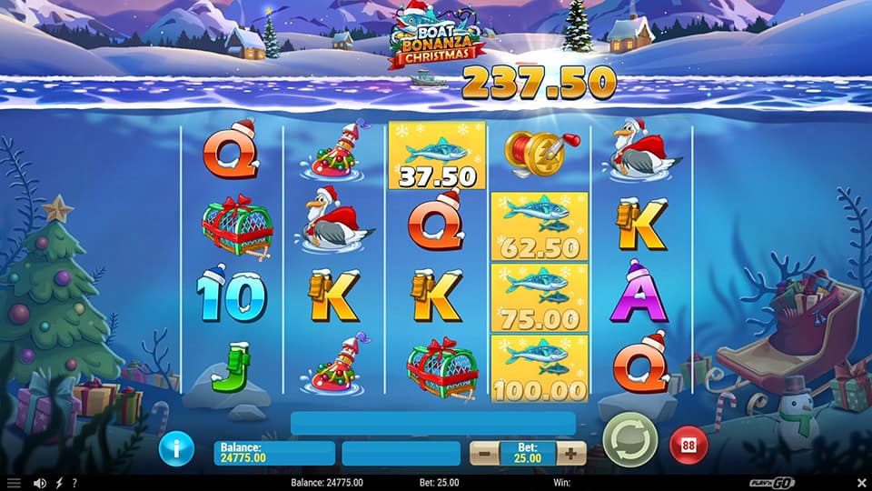 Boat Bonanza Christmas slot feature boat collector