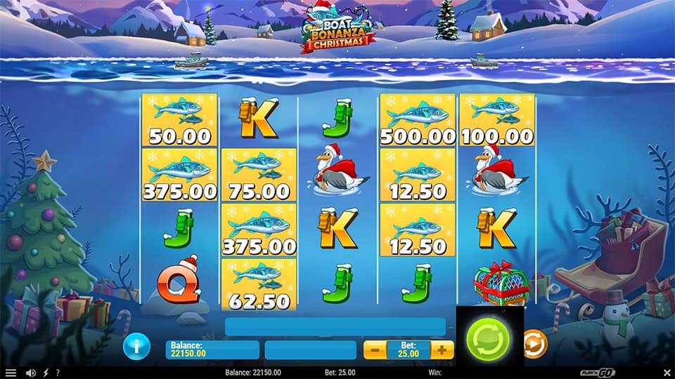 Boat Bonanza Christmas slot feature prize symbol