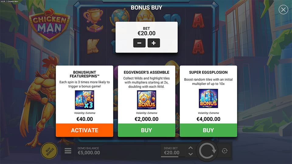 Chicken Man slot bonus buy